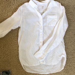 Basic white button down